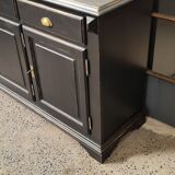Three-door cabinet three drawers patina black