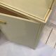 1970s Pierre Vandel Display Cabinet Shelving Cream and Brass