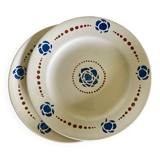 6 assiettes plates terre de fer Lolette Longchamp