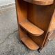 Art Deco bedside table in solid oak and marble from the 1940s.