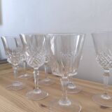 Set of 7 mismatched wine glasses