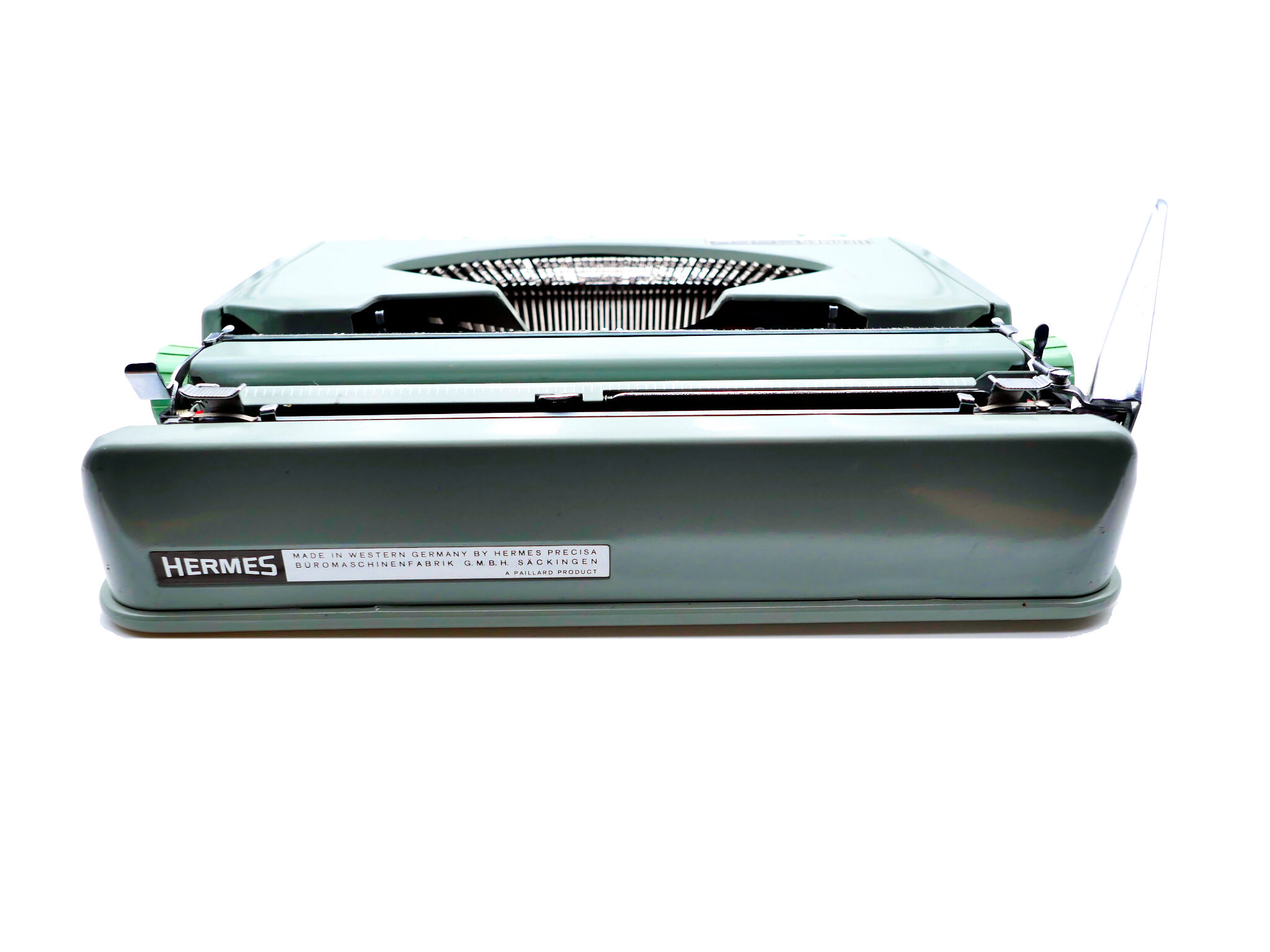 Green lime leaf typewriter hermes