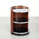 Mobile side table / bar table with black glass tops