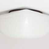 White opaline ceiling light, 60s