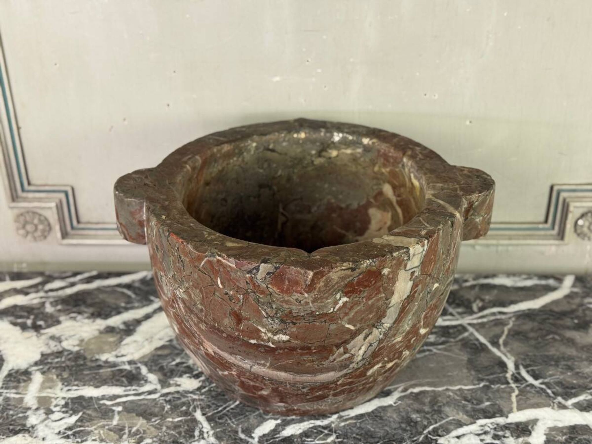 Large marble mortar from Rance, 18th century