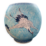 Vase rond japonais signé