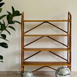 Vintage rattan shelf