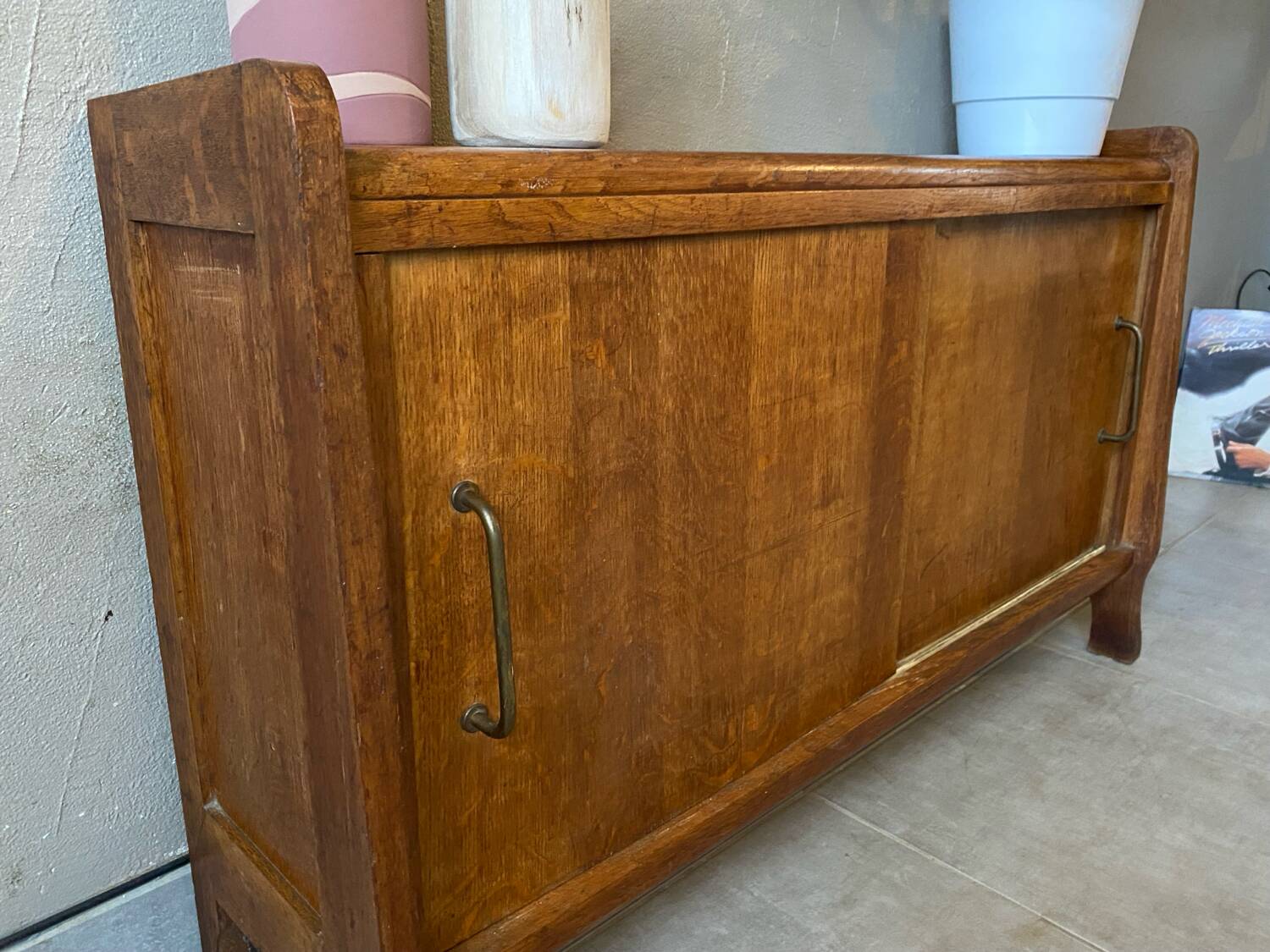 Small vintage wooden storage unit
