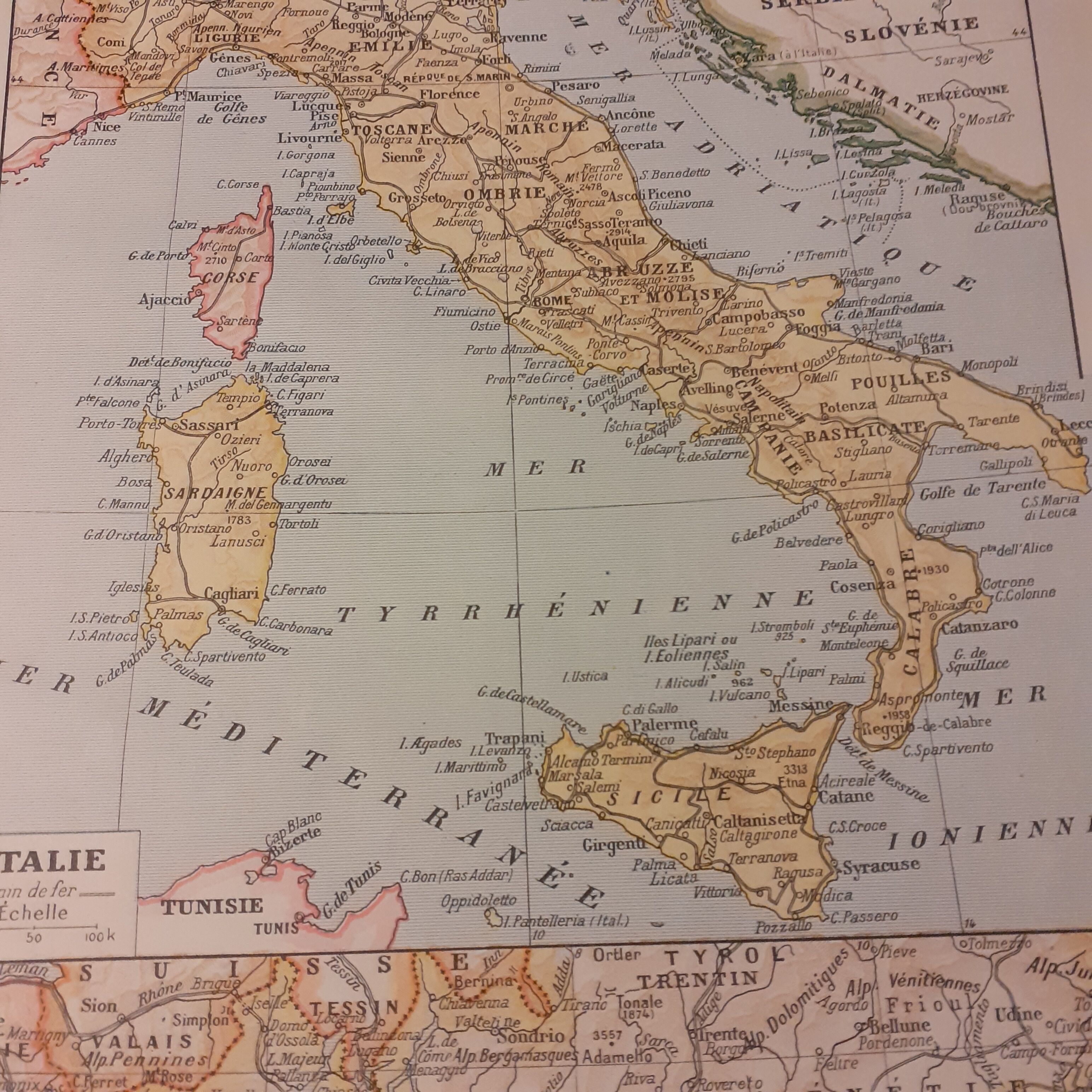 Carte Ancienne De L'Irak 1929 – Reproduction – Décoration Murale Vintage