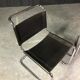 Paire de chaises S33 cuir noir et chrome