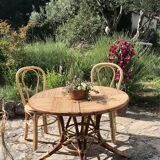 Extension rattan table circa 1960