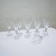 Series of 10 vintage crystal champagne flutes