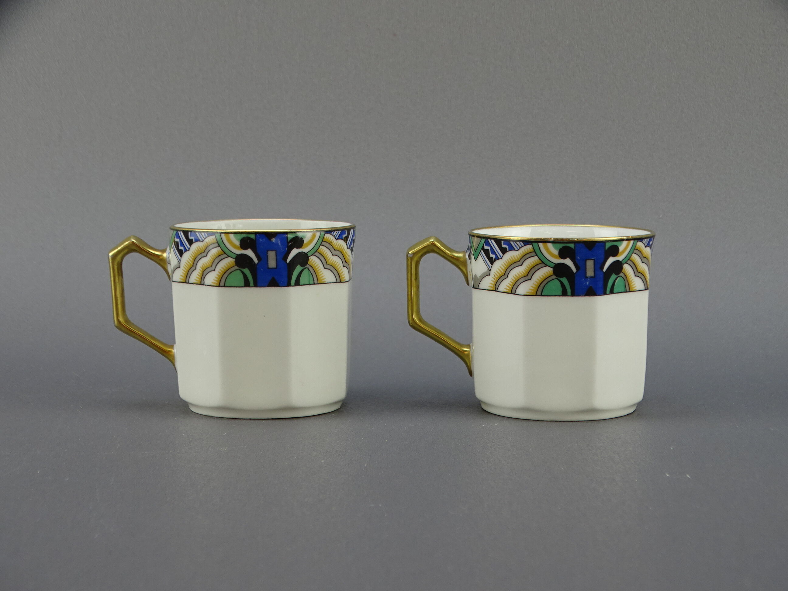 Vintage Limoges porcelain coffee service Atelier Descotte. Redrink . Barranger