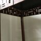 Perforated sheet metal and wood console