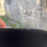 Effezeta armchairs, Italian design from the 70s, in chrome and black leatherette