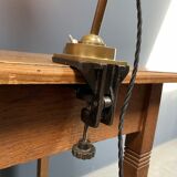 Industria Rotterdam clamp lamp made of brass and copper from the 1930s