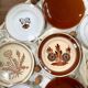 Mismatched antique plates