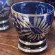 Antique Cobalt Blue Glass Liqueur Set with Applied Silver Decoration – 7