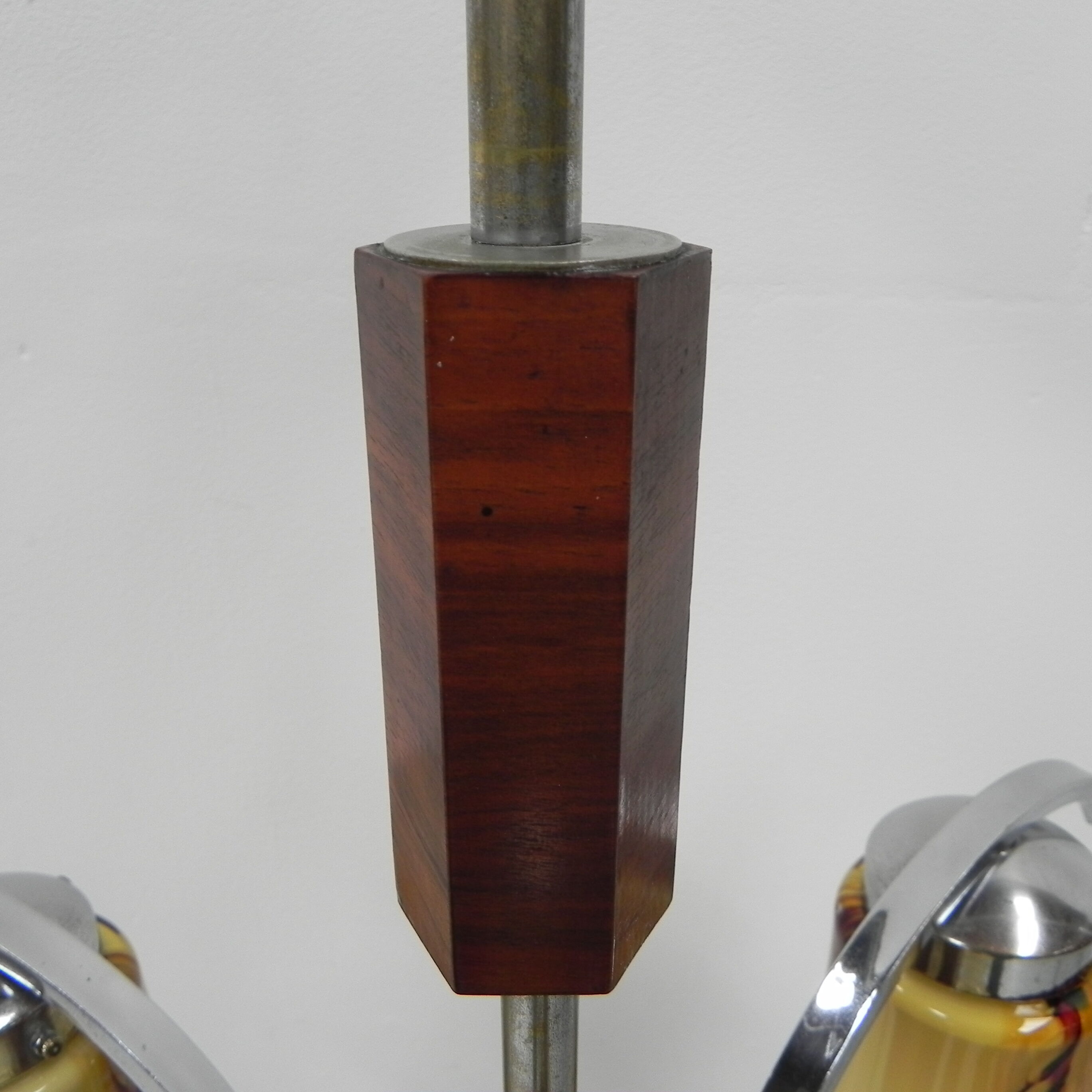 Art deco hanging lamp in glass
