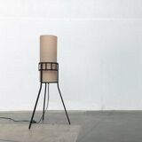 Mid-century tripod rocket floor lamp from the GDR of East Germany by Leuchtenbau Saller, 1960s.