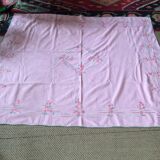 Embroidered tablecloth and 3 towels