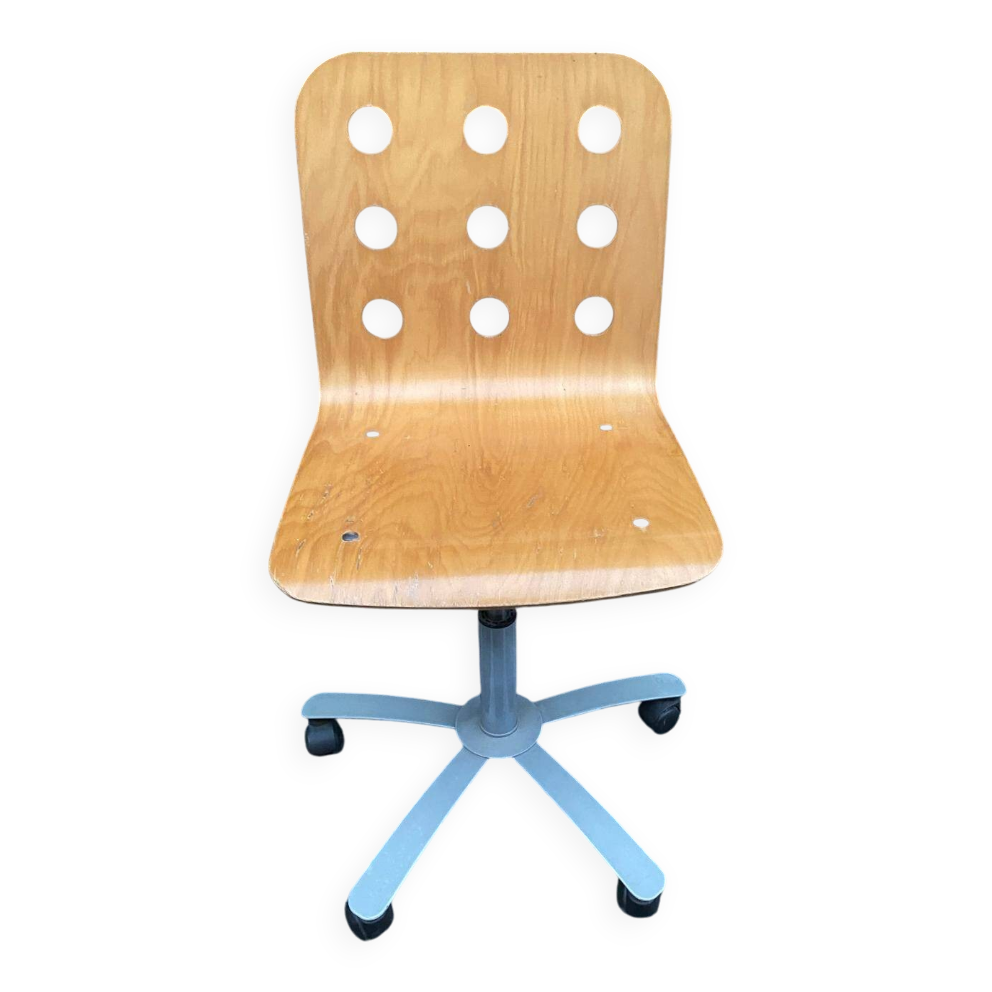 Chaise de bureau scandinave en bois courbé