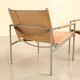 Paire de fauteuils "SZ02" cuir beige naturel par Martin Visser pour Spectru