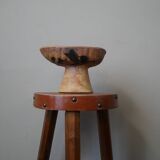 Pottery of the Dove made in France artisanal ceramic raku japandi wabi-sabi empty pocket bowl