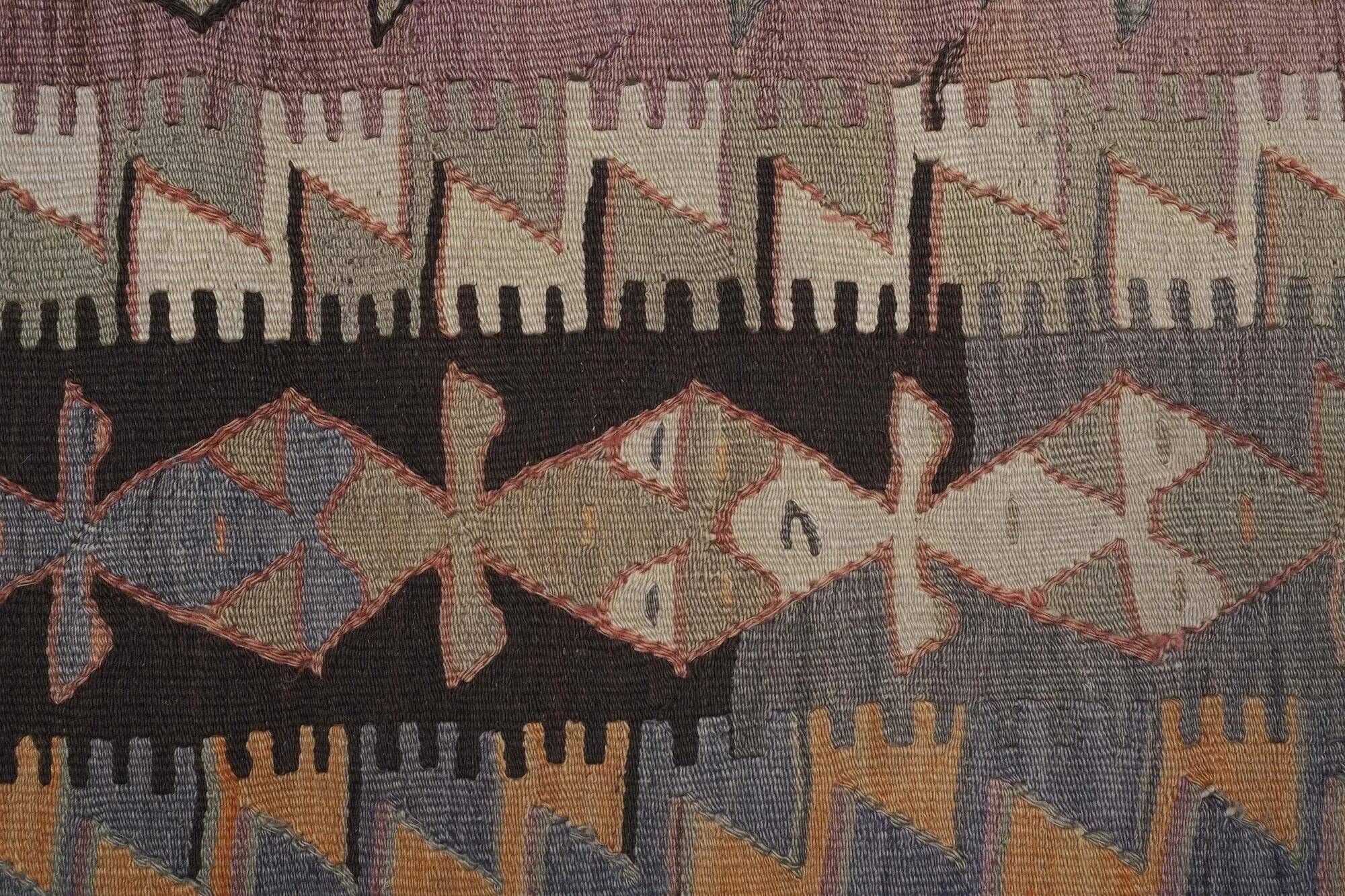 Vintage Turkish kilim, handwoven, 143x311 cm.