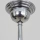 Suspension in chromed metal and glass, space age, arrow crossing a globe. Seventies