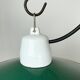 Industrial green enamel pendant light, 1970s