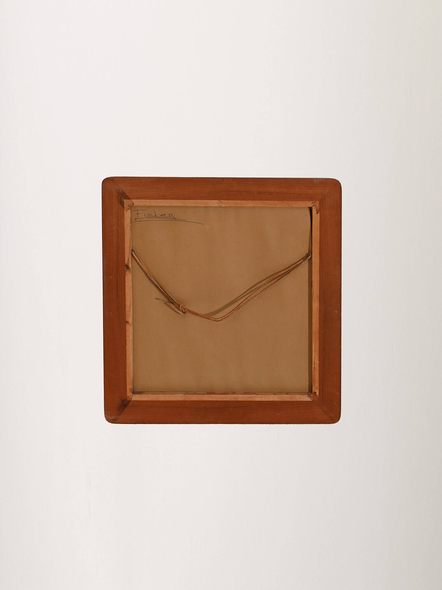 Scandinavian square teak mirror from the 1960s–70s