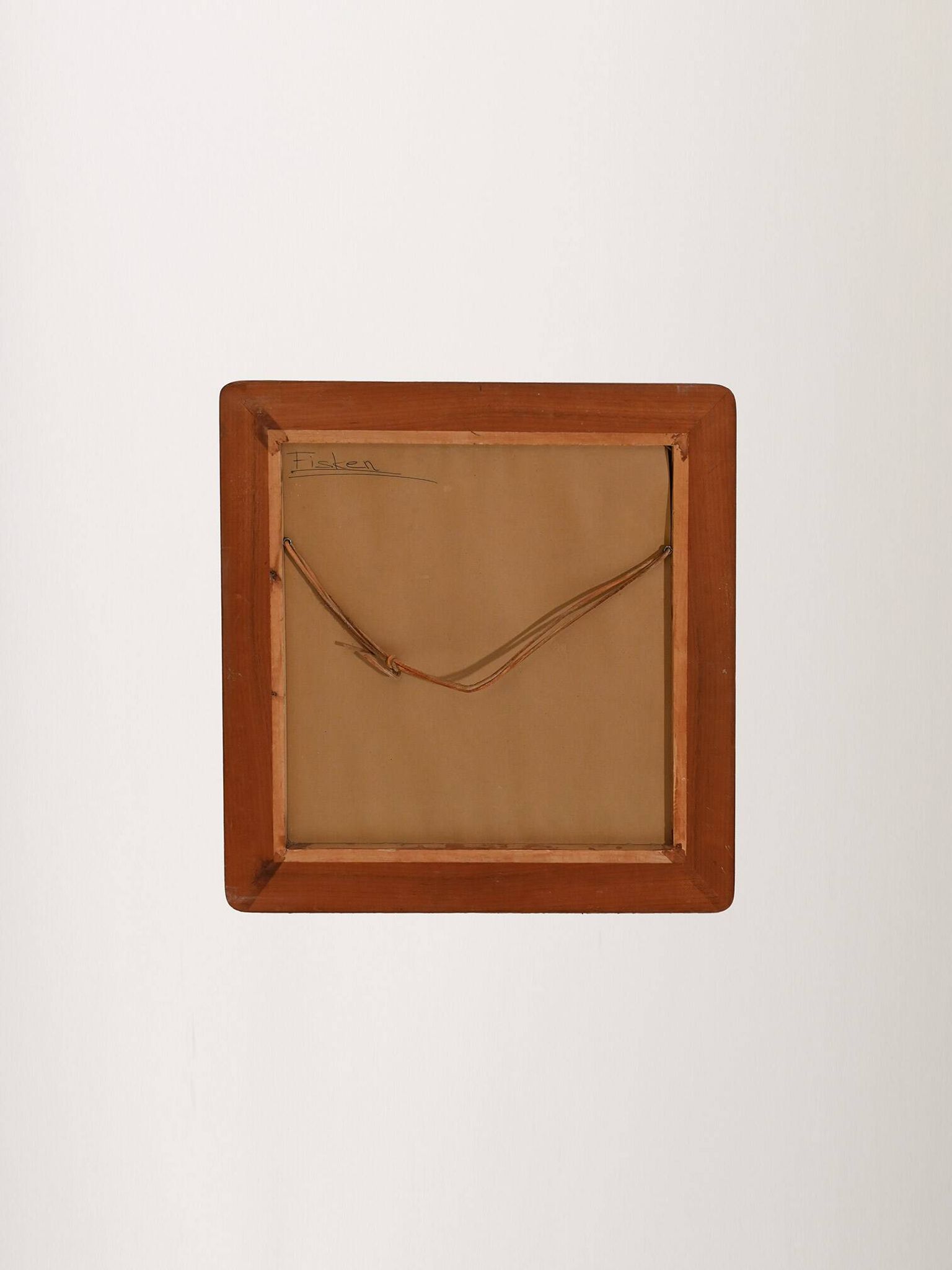Scandinavian square teak mirror from the 1960s–70s