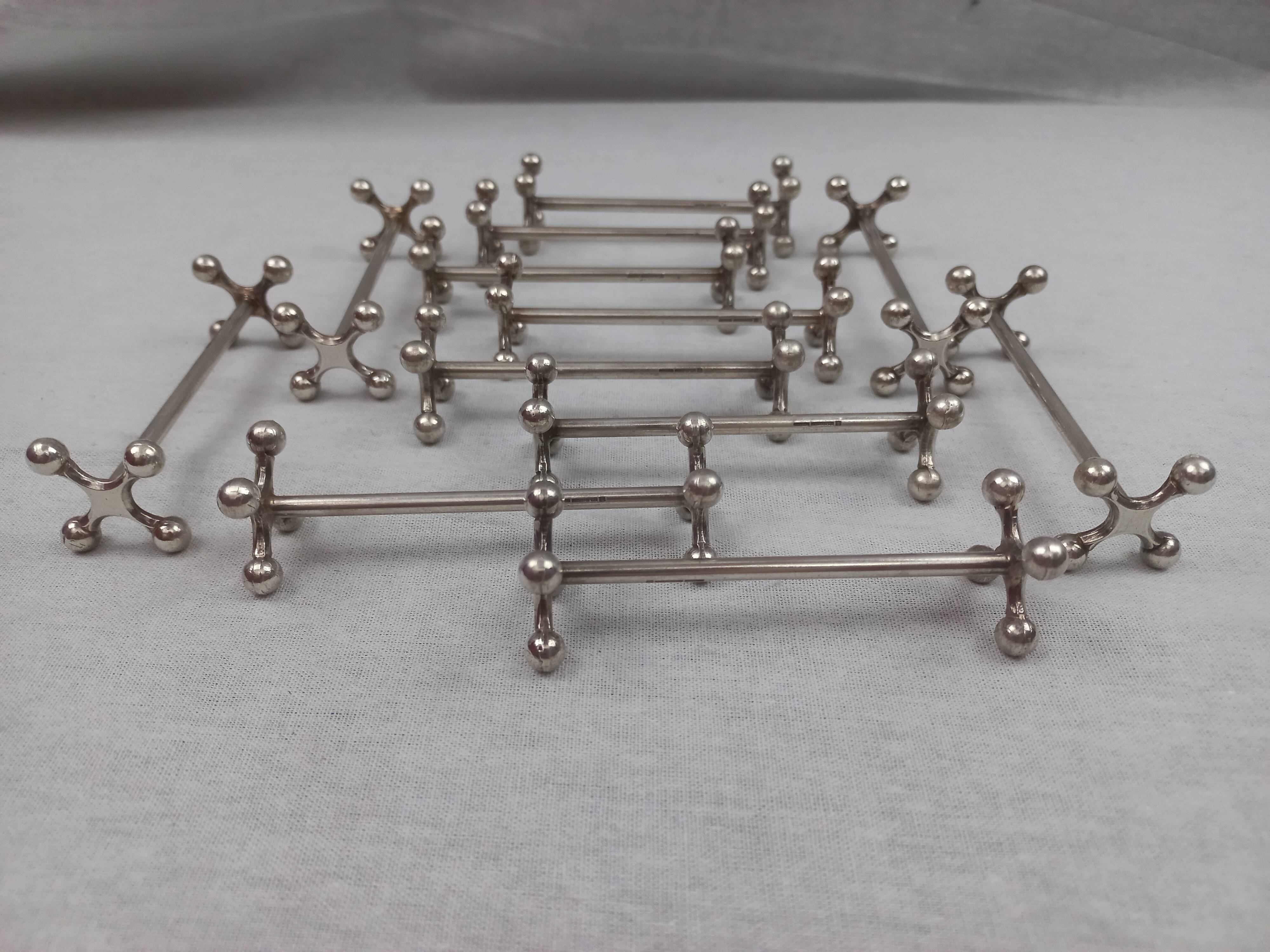 Christofle - 12 ball knife holder 8.5 cm silver metal perfect condition