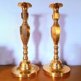 Pair of brass candlesticks