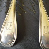 Silver CG spoon and fork with hallmark