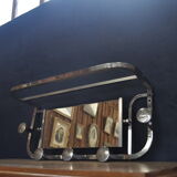 Aluminum wall coat rack.