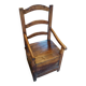 Antique solid wood trunk chair