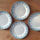Set 4 assiettes plates Choisy le Roi XIXe Terre de Fer Boulenger modèle Bordeaux