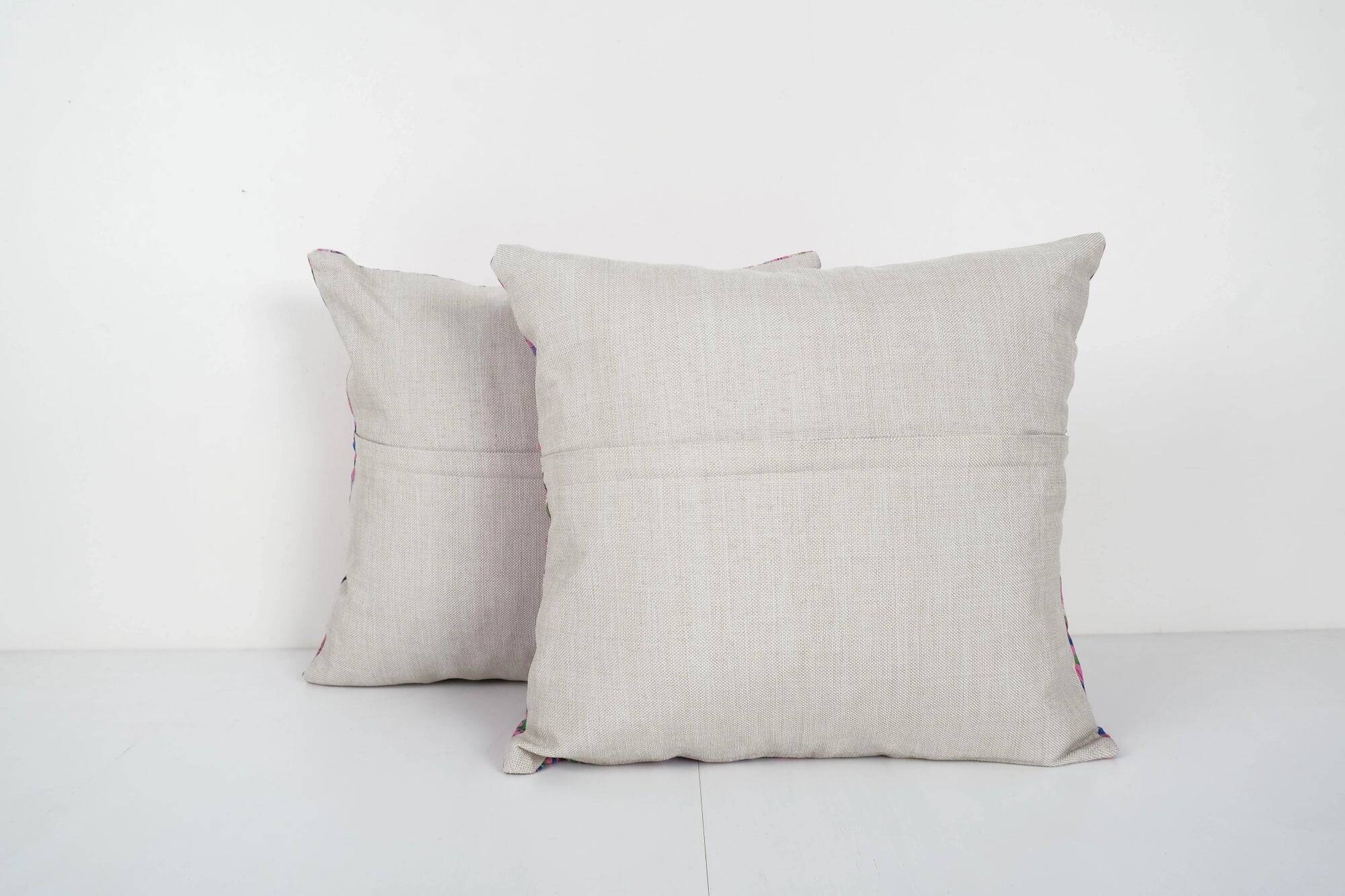 Set of 2 vintage Turkish cushion covers 51x51 cm