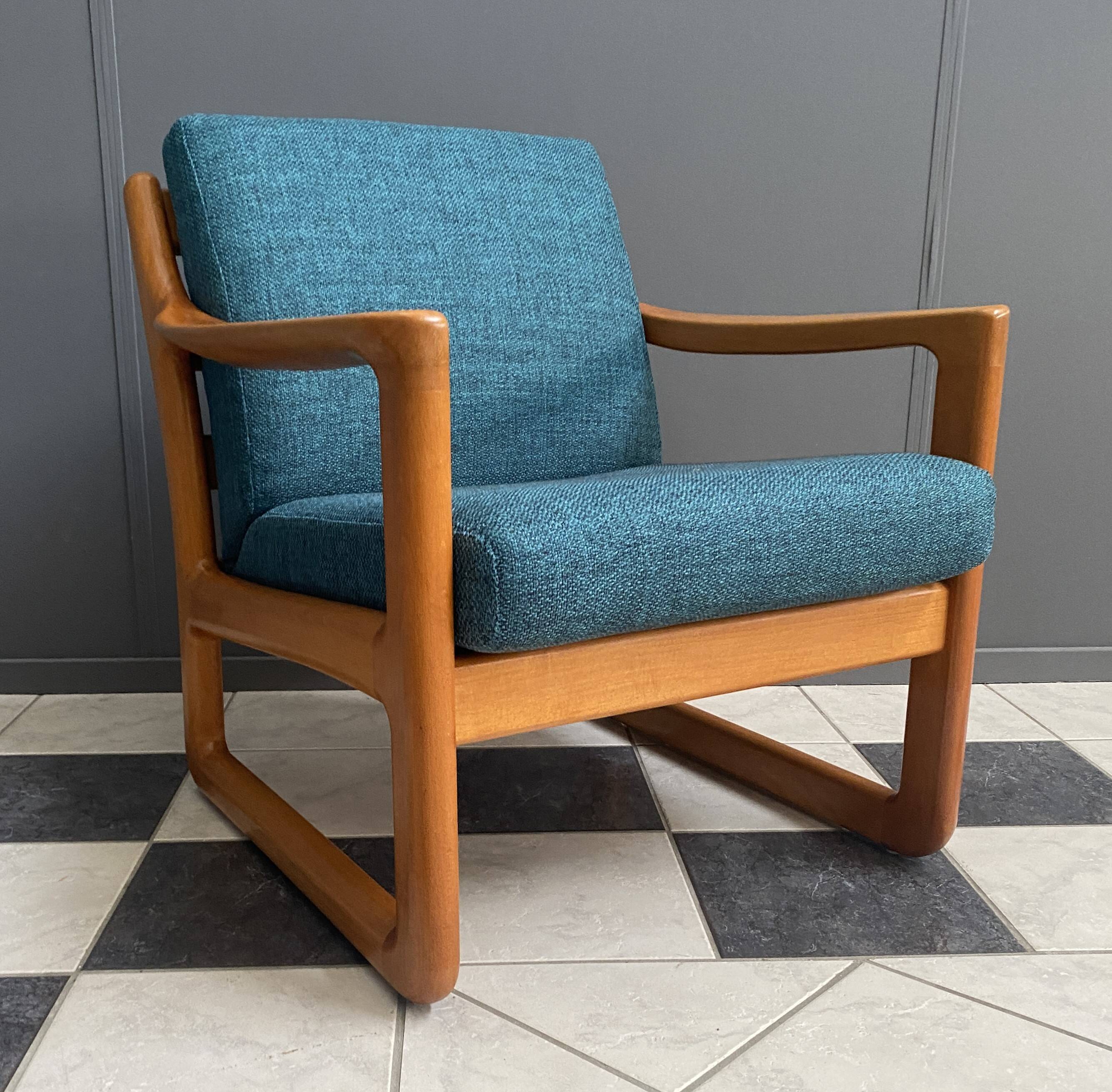 CFC Silkeborg arm chair by Johannes Andersen new green upholstery 1960s