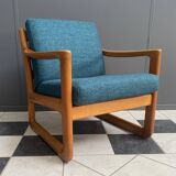 CFC Silkeborg arm chair by Johannes Andersen new green upholstery 1960s