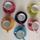 6 colorful coffee cups