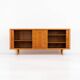 Buffet en teck avec portes à tambour par Silkeborg (Danemark, années 1960).