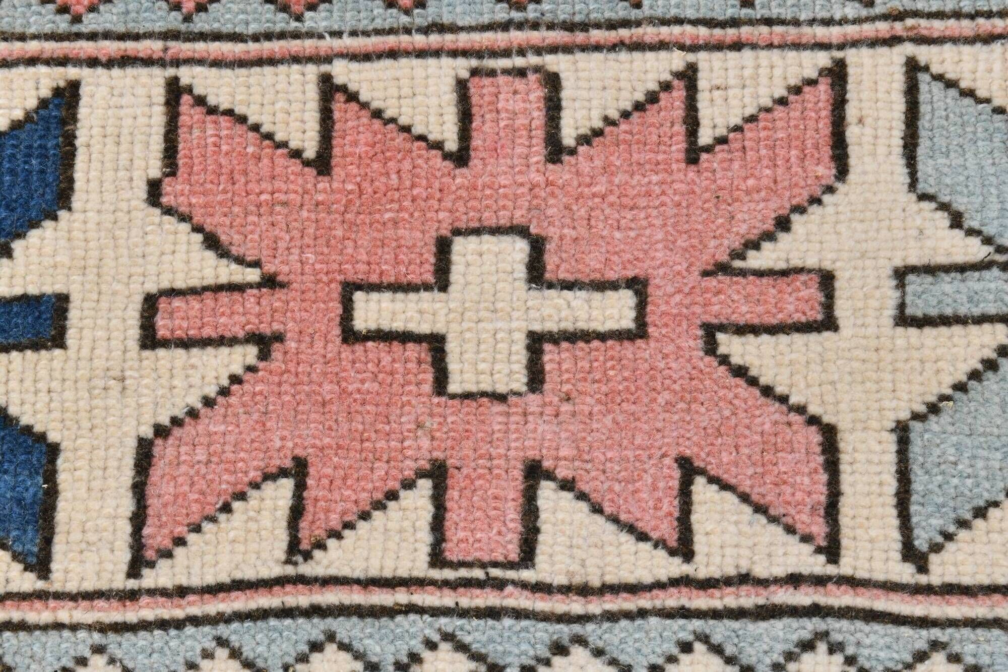 Dusty Pink Turkish Vintage Oushak Rug, 7x9 Area Rug For Living Room