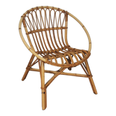 Fauteuil rotin annnées 60