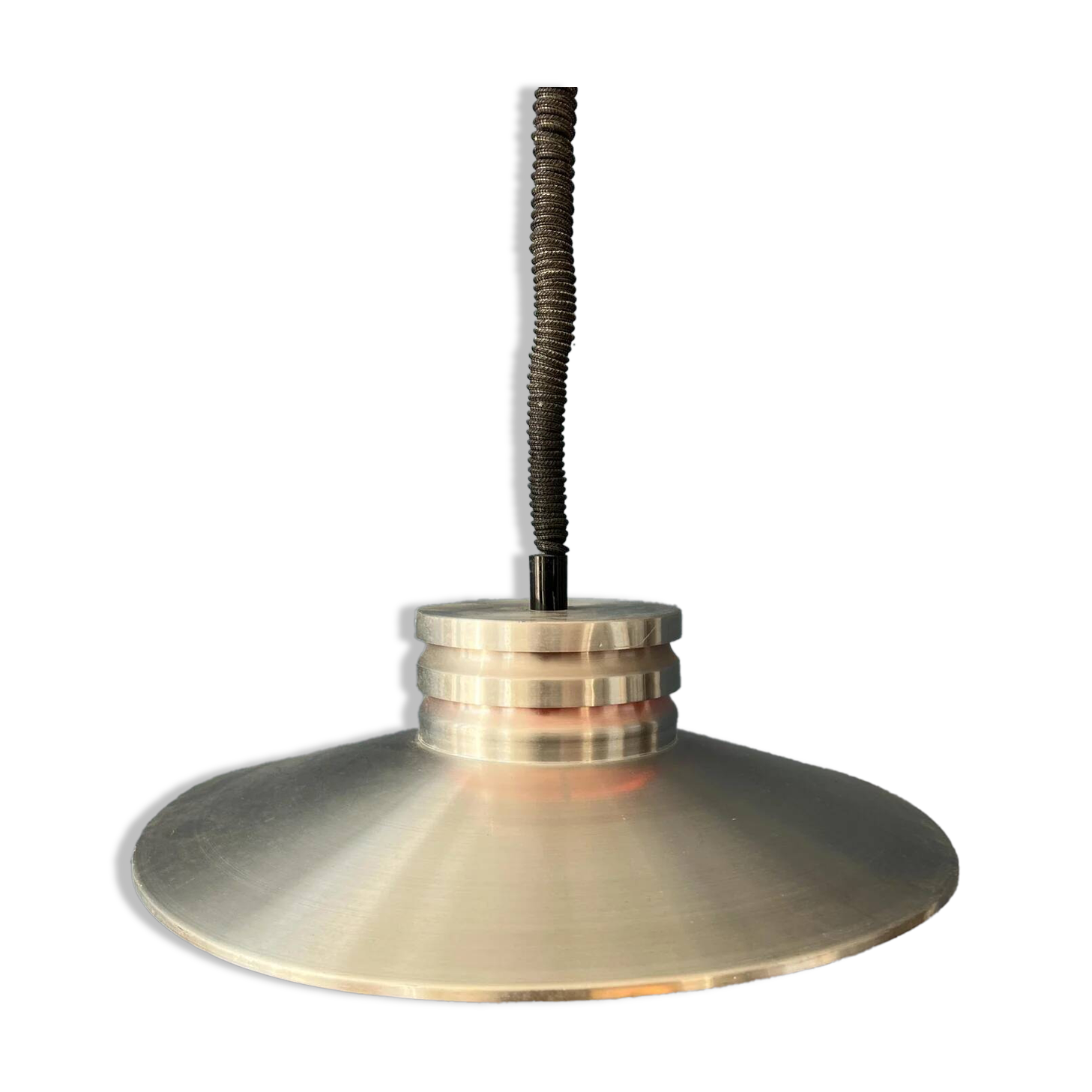 Vintage aluminium space age pendant lamp