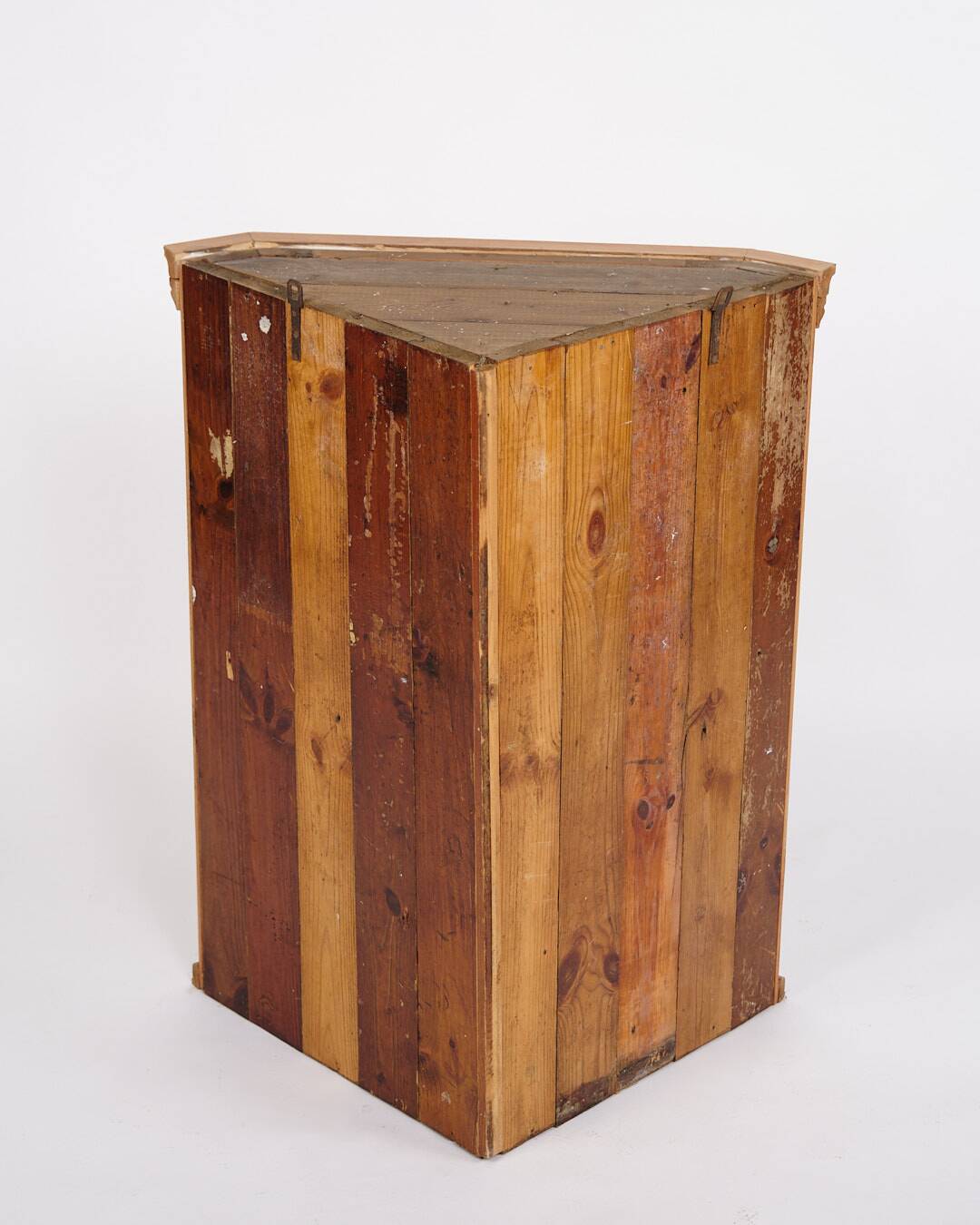Hanging corner cabinet with glass door - pine - year 1890s