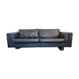Black leather sofa from Denmark
