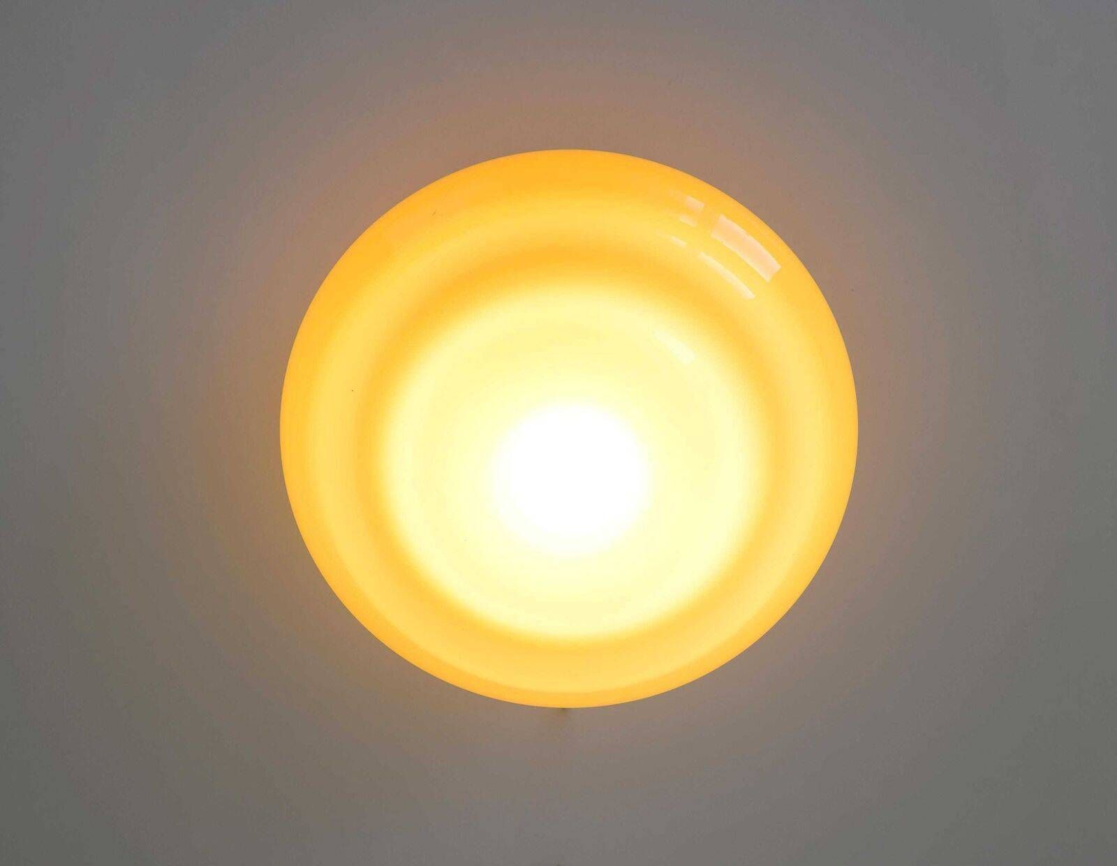 Antique Glass Ceiling Light, 100 Year Old Hand Blown Art Deco Sconce